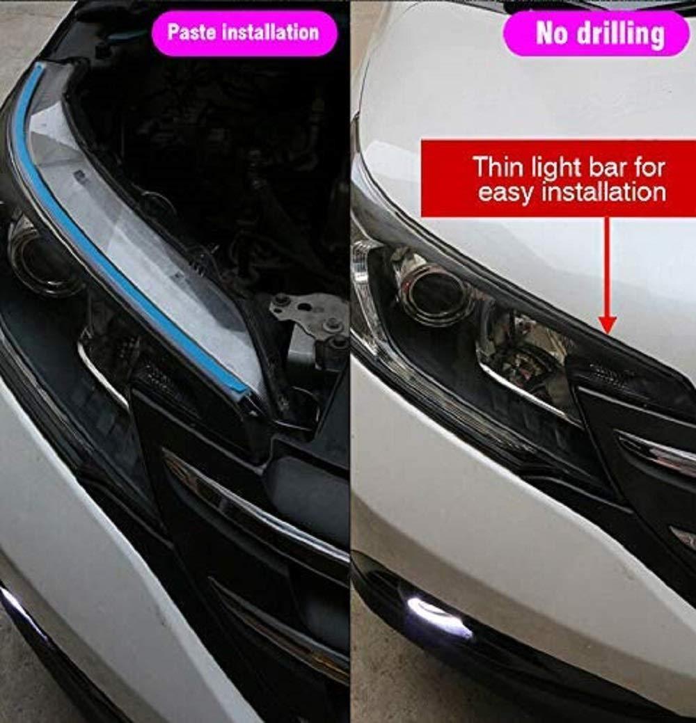 ๐ DRL Turn Signal LED Strip (12V) โ Pack of 2